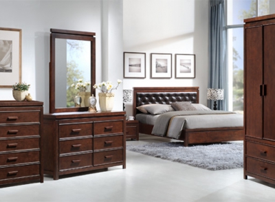 Home - Elements (Bed Dark Wood)